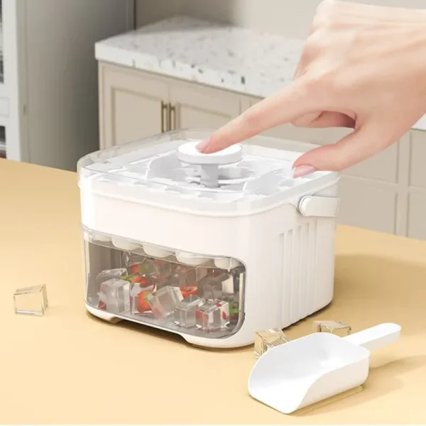 50-Cube Ice Maker with Easy Press Cap with Easy-press Lid Large ...